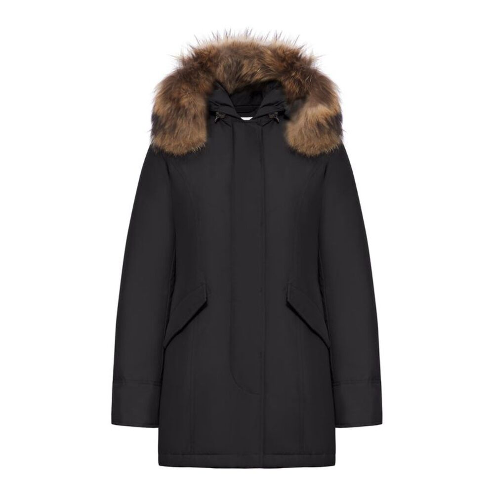 Woolrich Women Arctic Parka In Ramar Cloth With Removable Fur
